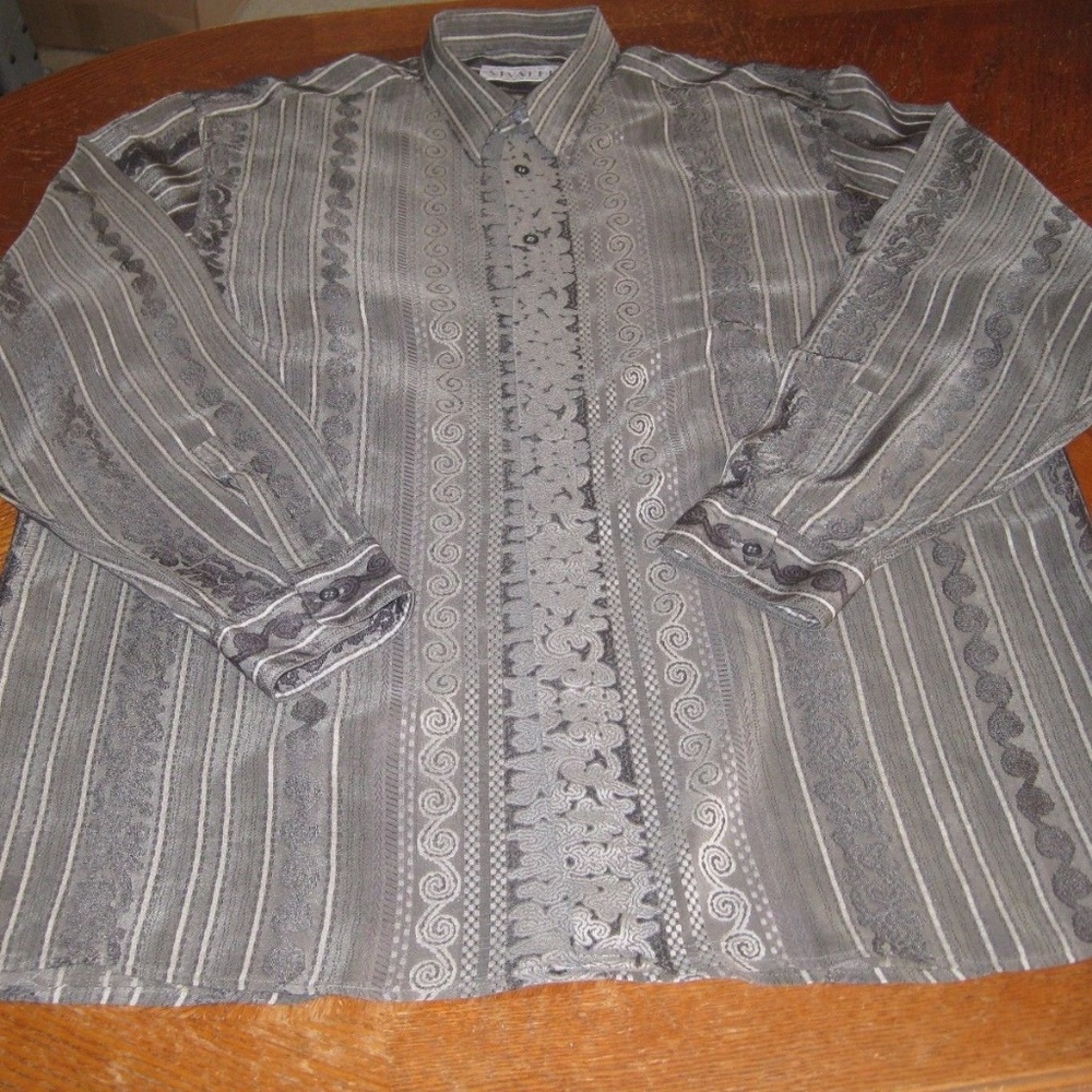 VTG Vivaldi Hidden Button Down Shirt Italy Sz S